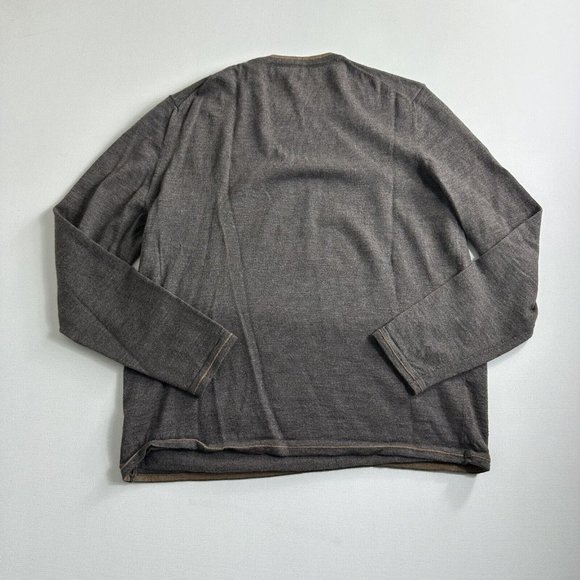 Joseph & Lyman Italian Merino‎ Wool Brown Long Sleeve Sweater Mens Size Large - Picture 2 of 8